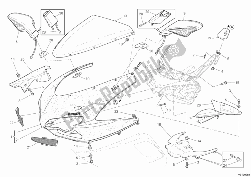 Wszystkie części do Os? Ona Ducati Superbike 848 EVO USA 2011